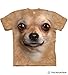 The Mountain Chihuahua Face Adult T-Shirt, Sand, Large