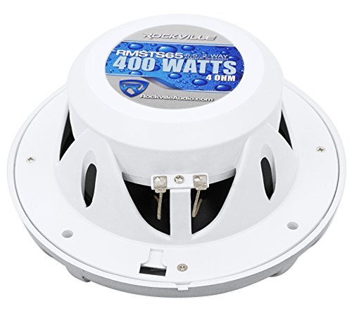 Rockville-Rmsts65s-Pair-65-800W-Waterproof-Marine-Boat-Speakers-2-Way-Silver Rockville-Rmsts65s-Pair-65-800W-Waterproof-Marine-Boat-Speakers-2-Way-Silver