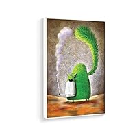 Framed Canvas Home Artwork Decoration Lovely Kitten Canvas Wall Art for Living Room, Bedroom - 16x24 inches