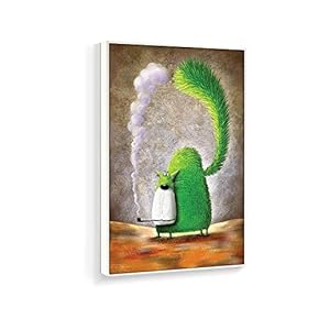 Framed Canvas Home Artwork Decoration Lovely Kitten Canvas Wall Art for Living Room, Bedroom - 16x24 inches