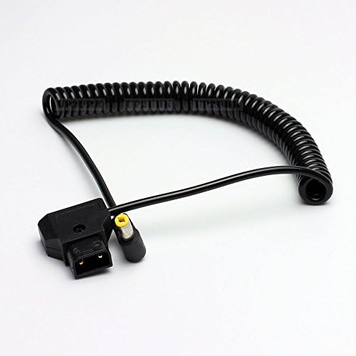 Lichuangfa D-Tap Coiled BMCC Power Supply Spring Cable DC Plug for DSLR Rig Anton Bauer V-mount Battery