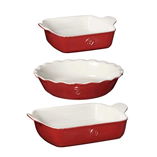 Click Here to See More Images Emile Henry 3-piece Everyday Set (Red)