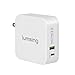 Lumsing 48W Dual Port Quick Charge 3.0 and USB Type-C Wall Charger with Foldable Plug for Google Nexus 6P, HTC 10, Galaxy S7, LG G5 and more