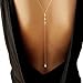 SAMGOO Vintage Fashion 3 Rhinestone The Sexy Back Necklace Body Chain