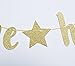 Home Welcome Gold Glitter Banner for Housewarming Patriotic Military Decoration Family Party Supplies Bunting Photo Booth Props Assembled Sign (Gold)