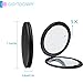 AlierKin Compact Makeup Mirror Pocket Portable Make-up Double Sided Folding Handheld Mirrors Magnifies 5X on One Side and 1X on the Other Perfect for Travel Purses Home Use