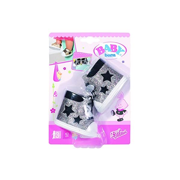Zapf Creation 826997 BABY born Sneakers Puppenkleidung 43 cm, 1 Paar, Farbe nach Vorrat