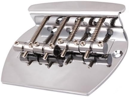 Chrome Spacing 20mm 4 String Barrel Saddle Electric Bass Bridge Replacement