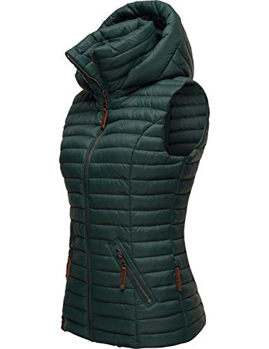 Navahoo Shadaa gewatteerd vest voor dames, licht vest, overgangsjas met afneembare capuchon, XS-3XL - Image 4