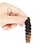 Queentas 3 pack 10 inch Bounce African Collection Crochet Braiding Hair Carrie Curl(8mm) Synthetic Hair Extension (Natural Black/Caramel Blonde)