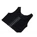 Lesbian Breathable Super Flat Les Compression 3 Rows Central Clasp Chest Binders (Lable Size M=Lable Size L, black)