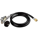 4FT BBQ Low Pressure Propane Regulator with LPG Hose for QCC1/Type1 Propane Tank and Gas Grill 3/8inch Flare Fitting-Vertical(CSA Certified)