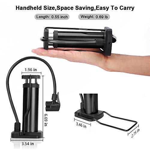image for Aibrisk Mini Bike Pump, Bike Pump Fits Presta and Schrader Valve, Bicy