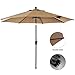 Solar Patio Umbrella Lights,Rechargeable/4*AA Battery Operated 10 Lighting Modes 12 Color Changing Pole Light for Umbrellas,Camping Tents or Outdoor Use (Solar Powered-Black)