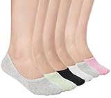 Women’s Casual No Show Socks Athletic Cotton Liner Socks Anti-Slip Ladies Stockings Low Cut Socks Candy Color 4/6 Pairs 5 Colors
