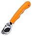 Ice cream scoop by The Kitchen Panda - Premium Quality - Heavy Duty - with comfort grip rubber handle - serves perfect size scoops of ice cream. Amazing Scooper - Orange