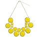 Wrapables Designer Inspired Double Layer Bubble Necklace, Yellow