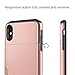 SAMONPOW Case for iPhone Xs Max Hybrid iPhone Xs Max Wallet Case Card Holder Shell Heavy Duty Protection Anti Scratch Dual Layer Hard PC Rubber Bumper Cover for iPhone Xs Max 6.5 inch Rose Gold