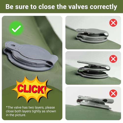 Elegear Doble Inflable Colchoneta Camping, 14CM Ultra-Thick Colchoneta Dormidos para 2 Personas con Bomba de Pie Incorporada, Colchon autohinchable para Acampar Mochileros Senderismo Tiendas, Verde