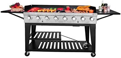 Mikash BBQ Propane Gas Grill 8 Burner Barbecue with Side Table Luxurious | Model GRLLST - 233