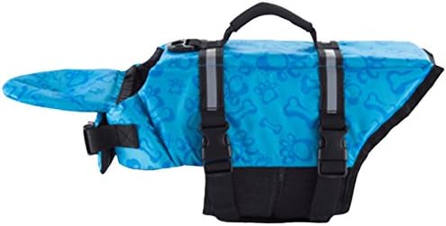 Dog Life Jacket with Extra Padding Chin Float,Reflective,Pet Preserver Aquatic Safety Vest with Adjustable Buckles,Dog Safety Life Coat for Swimming,Boating,Hunting