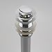 Polished Chrome Pop Up Sink Drain without Overflow, Bathroom Faucet Vessel Vanity Sink Drain Stopper