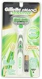 Gillette Mach3 Sensitive Men's Power Razor With 1 Men's Razor Blade Refill And 1 Battery