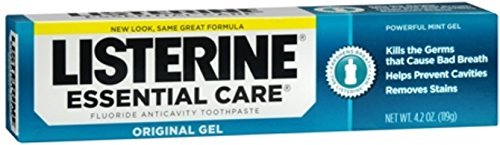 Listerine Essential Care Toothpaste, Powerful Mint Gel, 4.2 Ounce - Buy Packs and SAVE (Pack of 3)