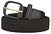 Belts.com Leather Covered Buckle Woven Elastic Stretch Belt, Black, (2XL(44