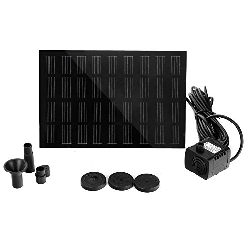 UPC 881794100523, Danibos Solar Power Panel Kit Water Pump for Garden Pond Fountain Pool (1.8w solar pump)