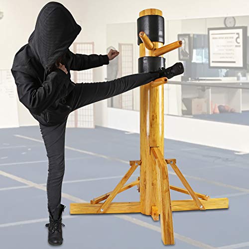 Flex HQ Adjustable Wing Chun Dummy Mook Yan Jong IP Man Training Target Wood Base Boxing for