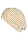 Choies Women's Pleated Head Wrap Knit Bonnet Turban Beige