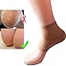 2 Pairs Soft Gel Heel Socks Ventilate Open Toe Socks 4 Pairs for Dry Hard Cracked Skin Moisturizing Day Night Care Skin (Skin)