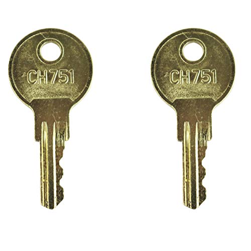 CH751 4 Pack Replacement Keys for T-Handles, Camper Toppers, Camper Shells, Truck Caps, Cabinets and Push Locks - Set of XXX (4-Pack)