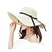 Ronly Women Sun UV Hat Summer Straw Hats Girl Sun Protection Big Brim Beach Hat