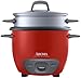 Aroma ARC-747-1NGR 14-Cup, Cooked Rice Cooker and Food Steamer, Red
