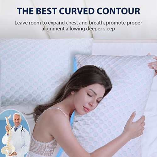 ELIBABA Cooling Side Sleeper Pillows for Neck and Shoulder Pain Relief