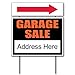 VictoryStore Yard Sign Outdoor Lawn Decorations - Garage Sale Sign Kit, Set of 4, 18 inches x 24 inches Signs with Arrows and Sign Stakes 12453