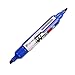 VIZ-PRO 3 Colored Double Head Dry Erase Markers with Round Tip / Chisel Tip, Pack of 10