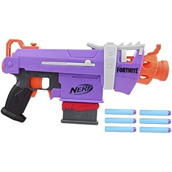NERF Fortnite SMG-E Blaster -- Motorized Dart Blasting -- 6-Dart Clip, 6 Official Elite Darts -- for Youth, Teens, Adults