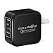 Qualcomm Quick Charge Wall Charger, BlitzWolf Qualcomm QC3.0 30W 2.4A Dual USB Port Travel Charger With Power3S Tech for Xiaomi5, LG G5, HP Elite x3, HTC 10, Asus ZenFone 3, LeEco Le MAX 2
