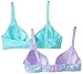 Calvin Klein Big Girls' 2 Pack Molded Underwire Bra, Turquoise/Purple, 36A