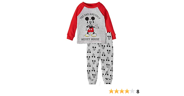 Amazon.com: Disney The One and Only Mickey Mouse - Pijama para bebé (2  piezas), 9 meses, gris : Ropa, Zapatos y Joyería
