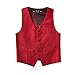 YuanLu Kids Suits for Boys Girls Formal Vest and Pants Dress Suit Set Outfit Clothing Red Size 10