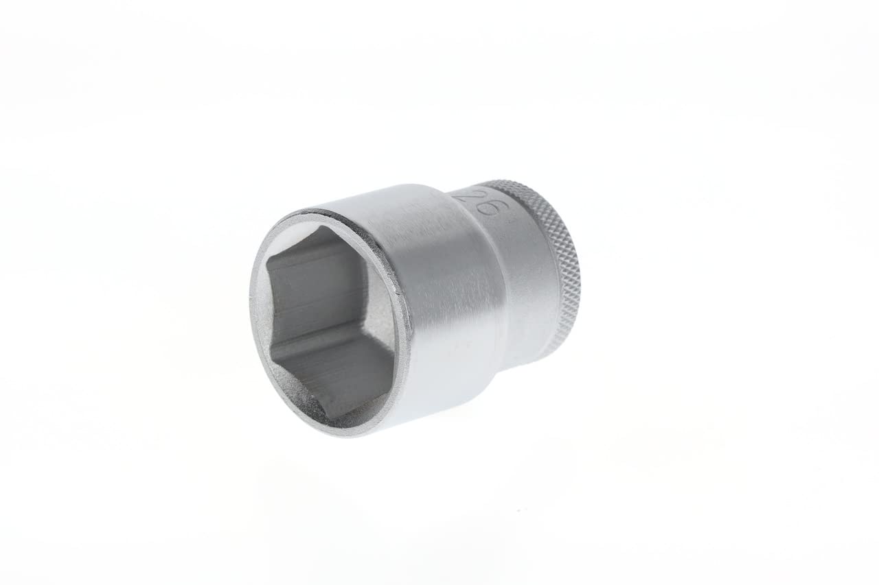 GEDORE Socket, 1/2" 12.5 mm drive, Hexagonal, 26 mm width, Tool, 19 26, Chrome-plated steel — image 1