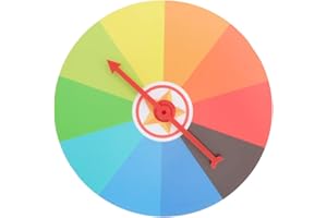 CLISPEED Prize Wheel, 10 Color Slots, 7.5 Wheel of Fortune Roulette Wheel Wall Mounted Wheel Fortune Game for Carnival Trade Show Party Pub Home Education