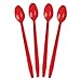 Red Soda Spoons, Disposable Plastic Party Spoons Great For Root Beer Floats, Ice Cream & So Much More! Fast Shipping! Frozen Dessert Supplies! 50 Count