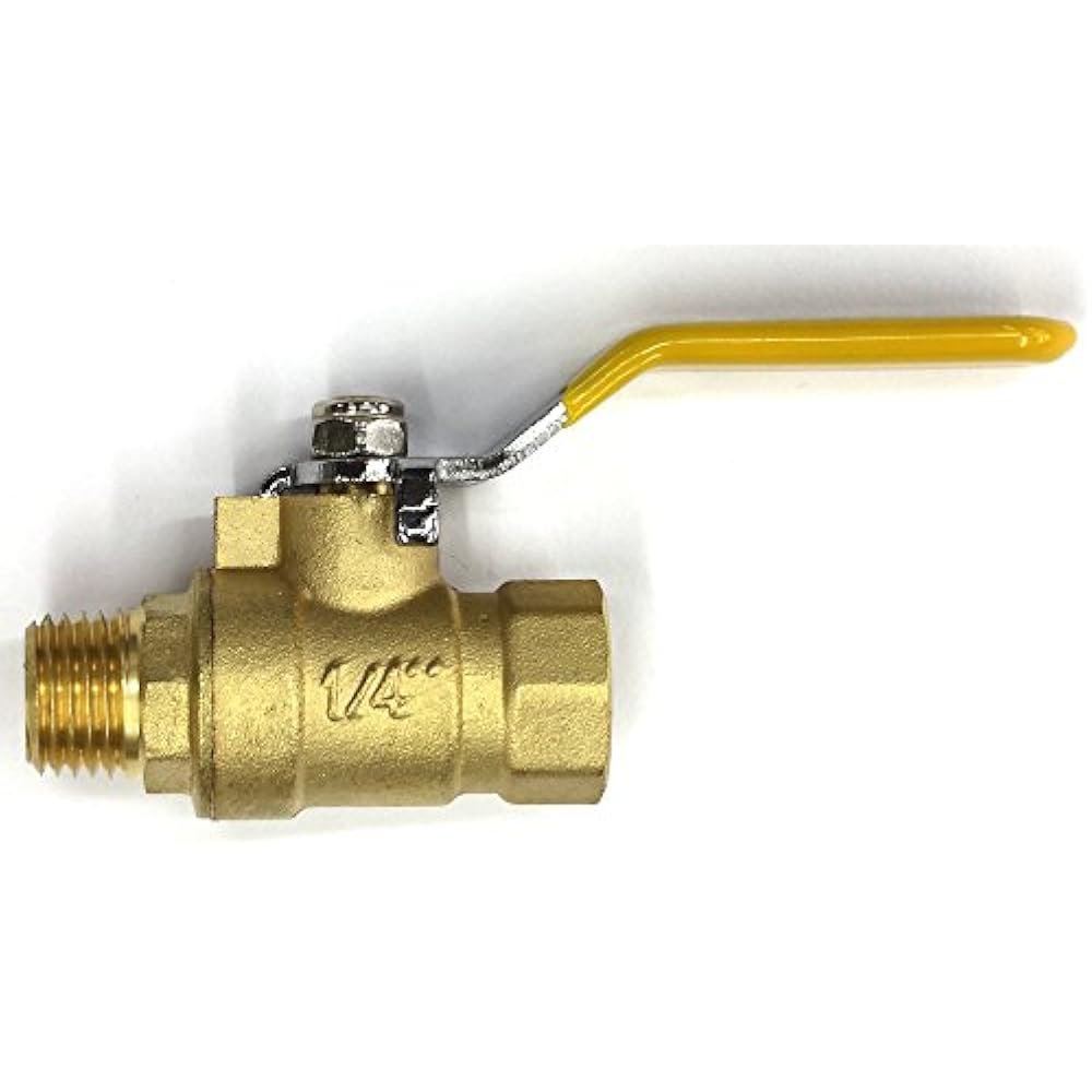 LeadFree Brass InLine Ball Shut Off Valve, Quarter Turn, 1/4