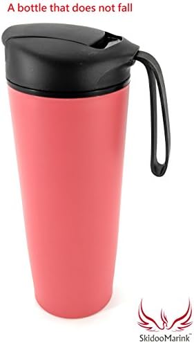 Sports Water Bottle Spill-Free Suction Bottle Flip Top Leak Proof Non-Toxic BPA Free 540 ml with Filter for Tea Juice & Ideal for Office School Fitness Outdoor Camping Stick on Table Tumbler by SKM