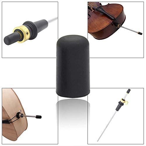 Cello Endpin Rubber Tip, Upright Double Bass Endpin 0.23 inch End Rubber Replacement Cap Cover Protector (Pack of 4)